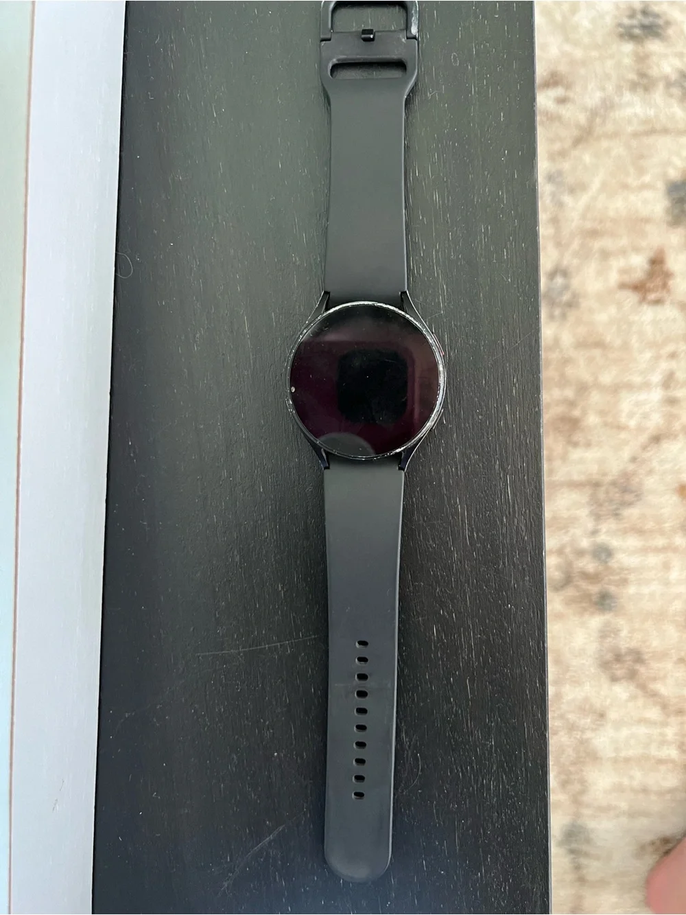 Samsung Black Silicone Smartwatch with Round Touchscreen